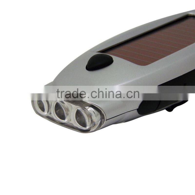 solar and dynamo flashlight mini led flashlight