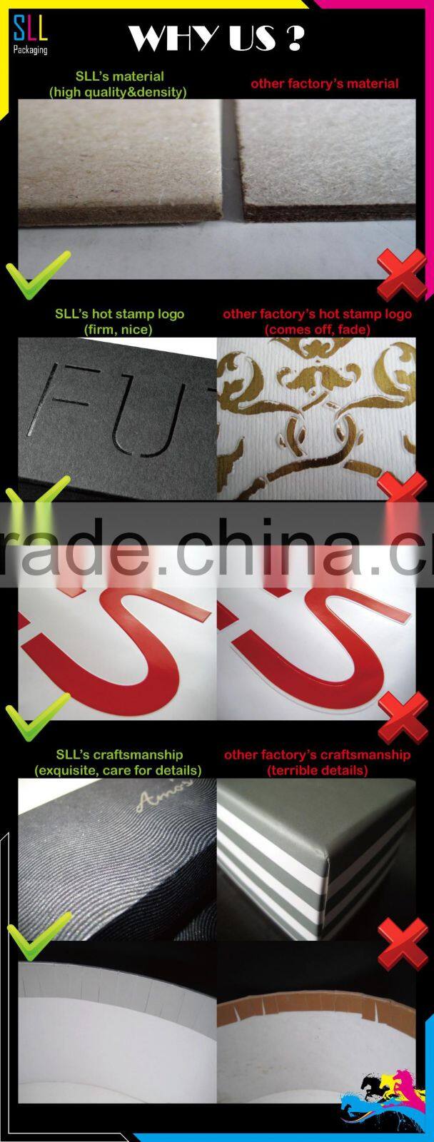 supplier black custom box with window