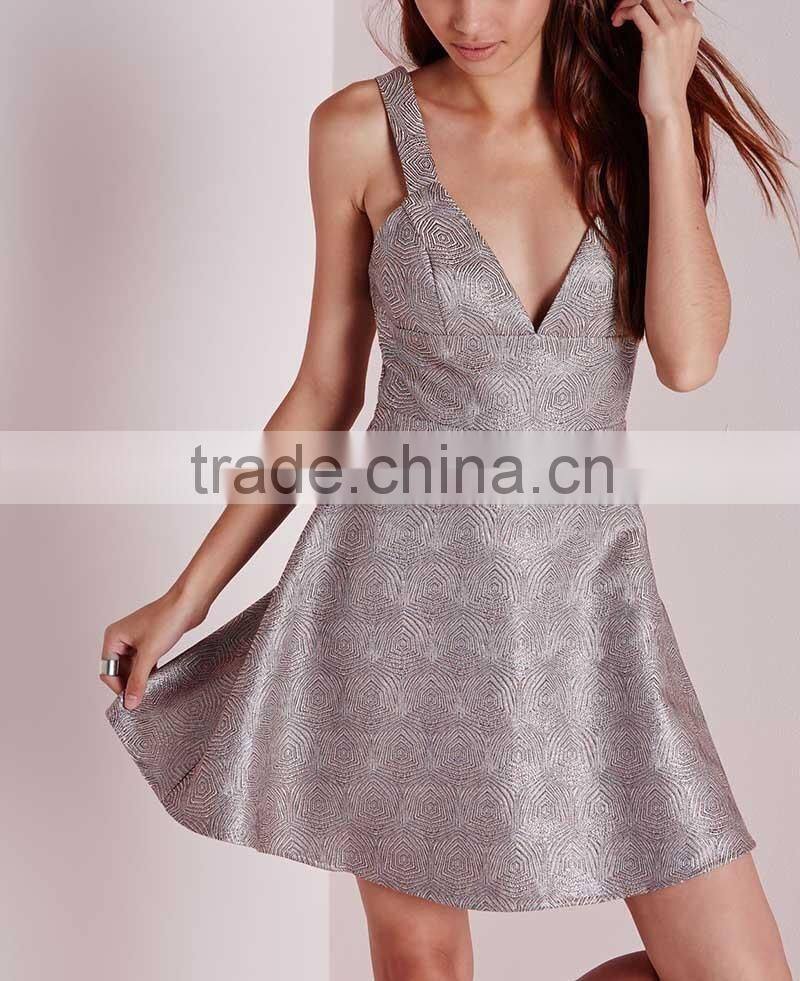 Crepe A-line spaghetti strap sexy women evening dress