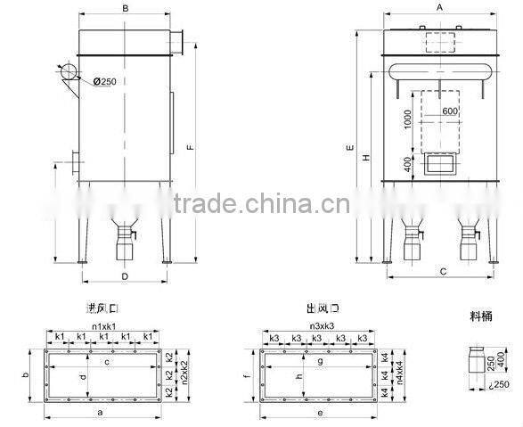 Plus Dust Filter with cloth Bag used in metallurgical