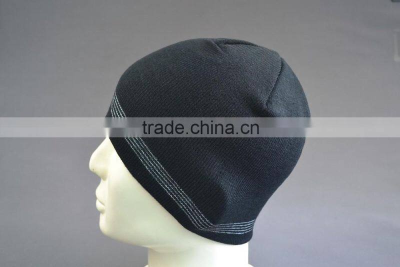 Plain Black Beanie Hat for Men