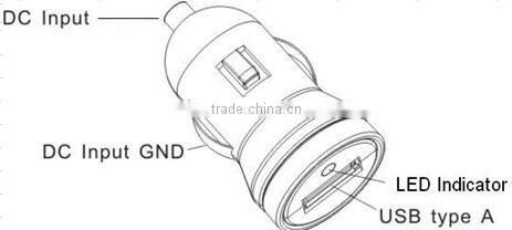 New model 5V 1a one port usb car charger
