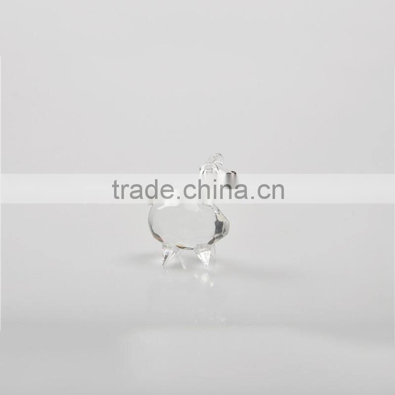 faceted crystal animal for office decoration