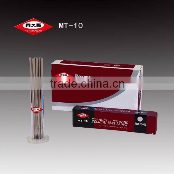 The Only Owner Of Permanent Brand Free sample LOW ALLOY STEEL WELDING ELECTRODE MT-10 AWS E7015