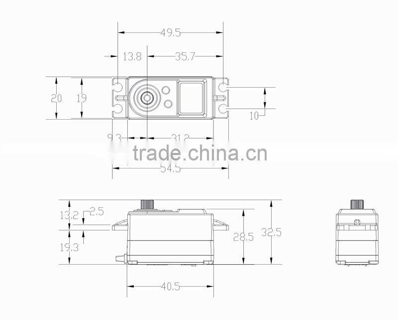 RS0610MD Metal titanium alloy Gear 6kg low profile 17DOF Humanoid robot used servo