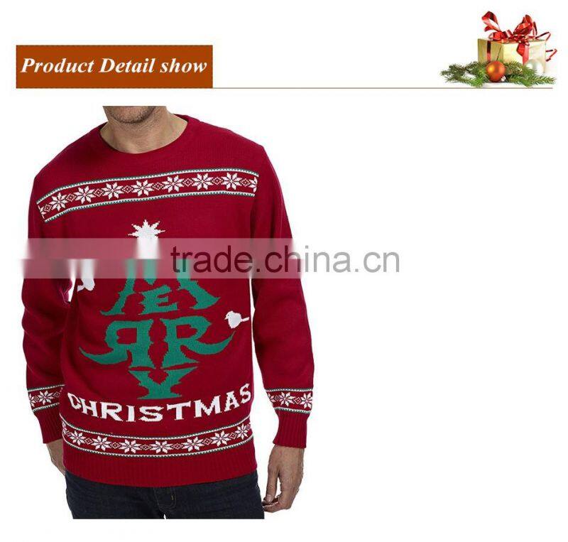 16FZCS38 santa face jacquard christmas jumpers ladies sweater christmas