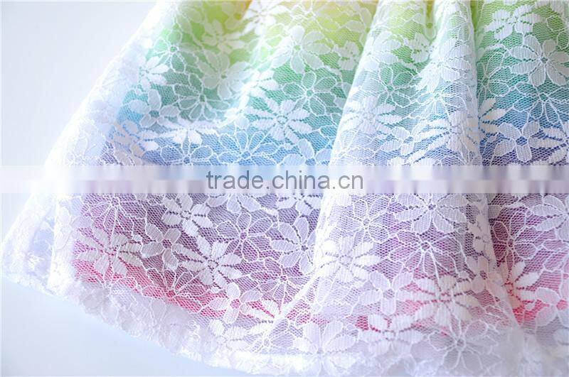 New arrival lace cotton dress colorful girls dress