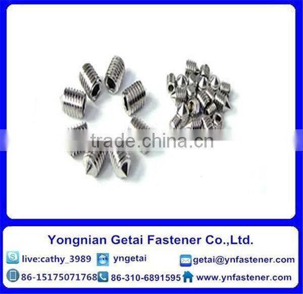 Hexagon Socket Head Set Screw with dog /flat/cone/ cup point DIN 916/912 Zinc Plated/Black/Plain