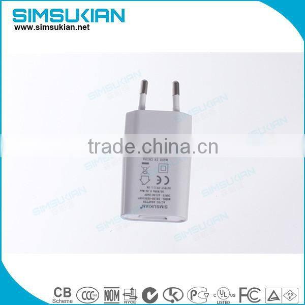 CE KC approval new design portable USB 5v 500ma 800 ma 1000ma ac dc power adapter