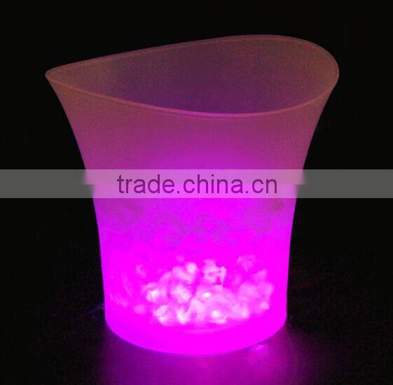 luxurious but cheap plastic PP led illuminated ice bucket for beer promotion