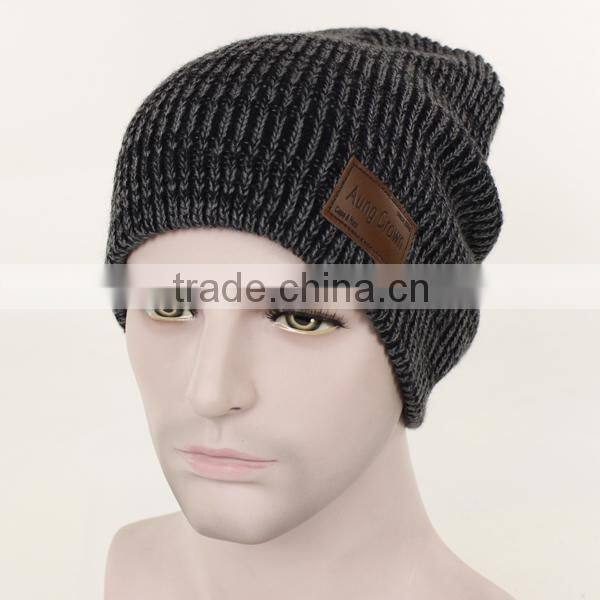 warm ski beanie/jacquard ski winter hat/knit ski winter hat