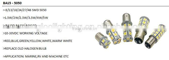 24VAC/DC Industrial LED Light BA15D E14 LED 3W Red Green Yellow Blue White Warm White Color