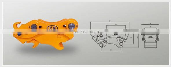 Quick hitch coupler for 18-25 ton excavator PC200