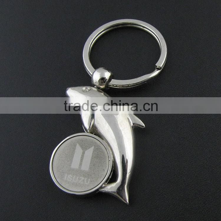 Fish Shaped Metal Bottle Opener Keychain Keyring Key Chain Ring