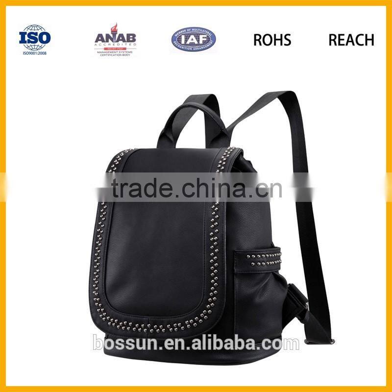 2016 new design classic pu leather backpack