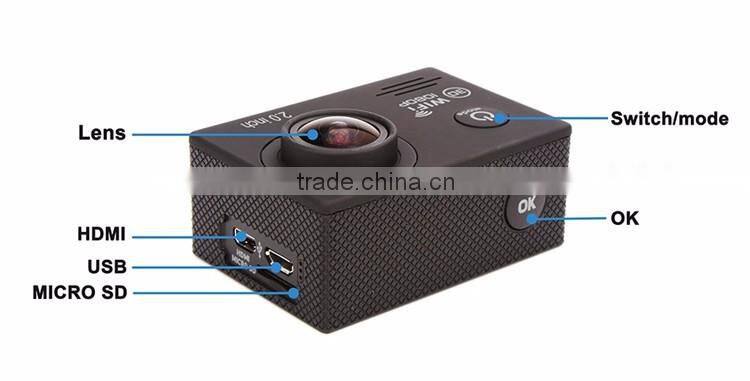 Factory be unique 1080p night vision action camera