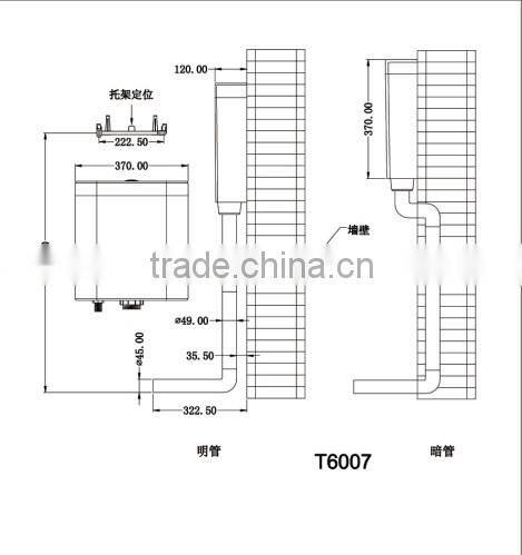 Water-saving dual plastic toilet cistern T6007
