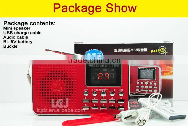 L-938B hot mini digital radio digital fm radio receiver