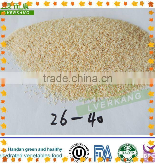 26-40mesh white A grade dehydrated dried minced garlic granules from Tianjin or Qingdao port