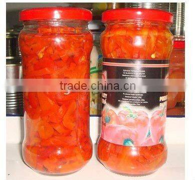new crop Canned Red Pepper in Stripes