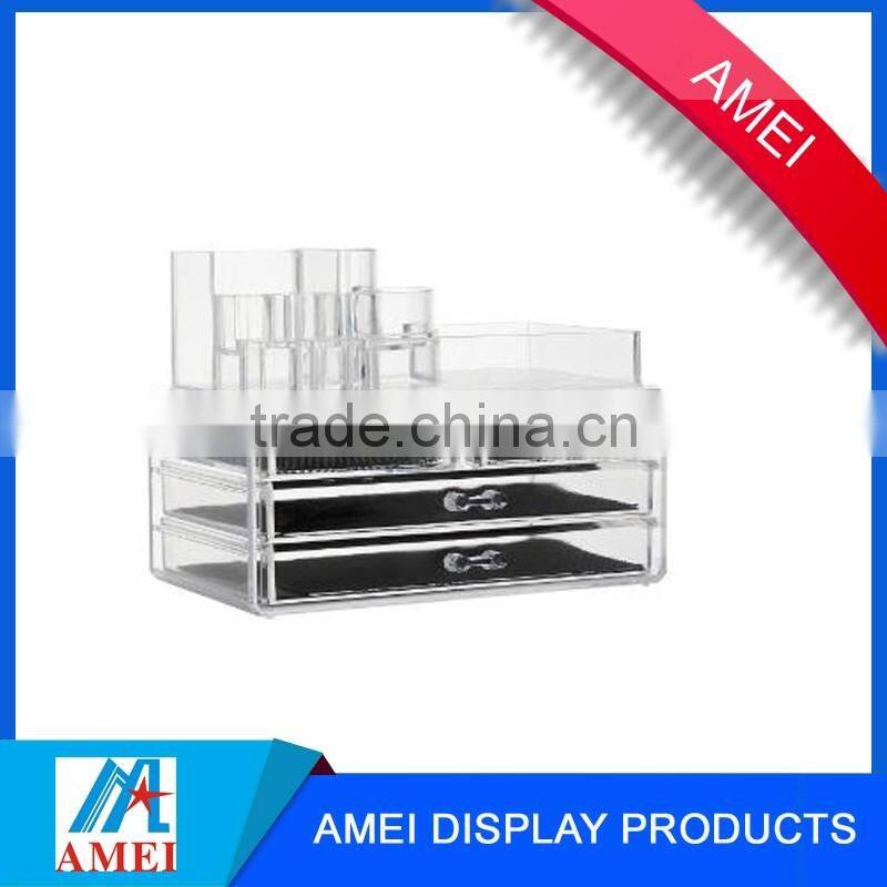 3 drawers makeup storage organizer/ big display makeup boxes