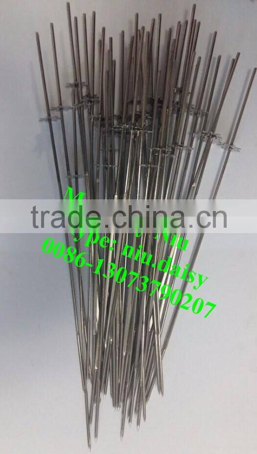 stainless steel skewers/BBQ skewers/charcoal BBQ skewers with gear