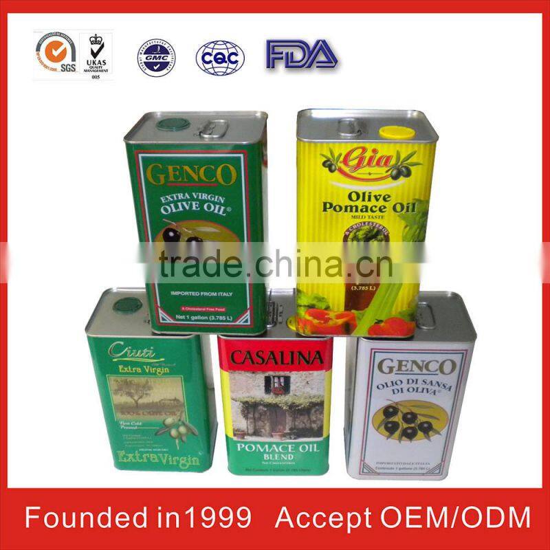 Square Metal Cooking Oil Cans in China