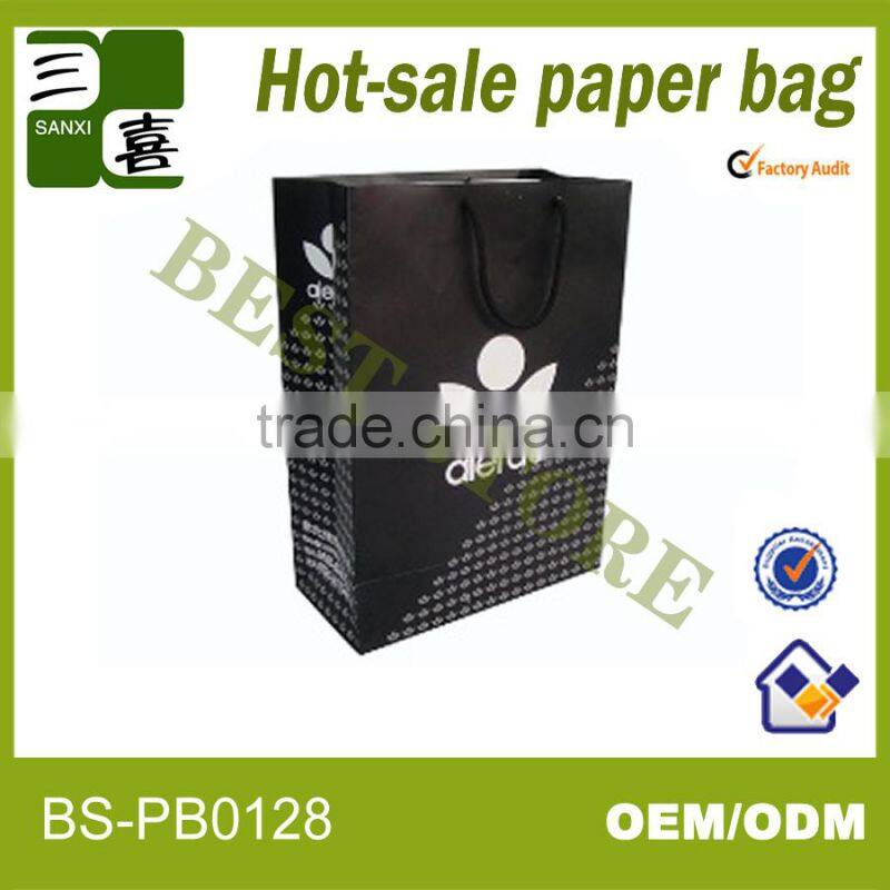 black paper shopping bag for packing luxury watch