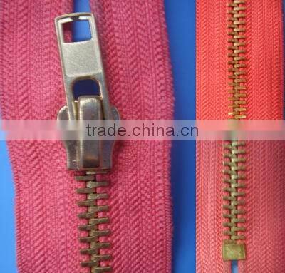 No.5 anti brass zipper close end with cotton tape