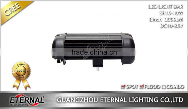 40W 8" high power spot flood combo heavy duty excavator road roller forestry machinery equipment truck led light bar