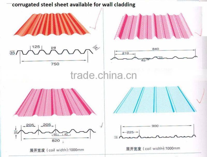corrugated building materials wall and roofing galvanized steel sheet