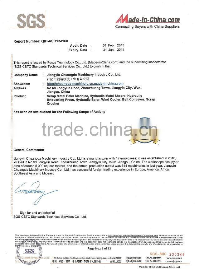 Hydraulic Aluminum Briquetting Press