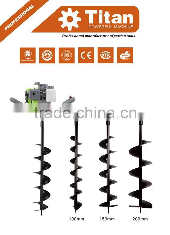 Powerful and stable 52cc earth auger 3HP Ground Drill with 3 Bits + Extension with CE,GS,EUII certificate