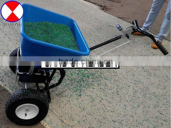 Salt spreader cart, fertilizer spreader cart