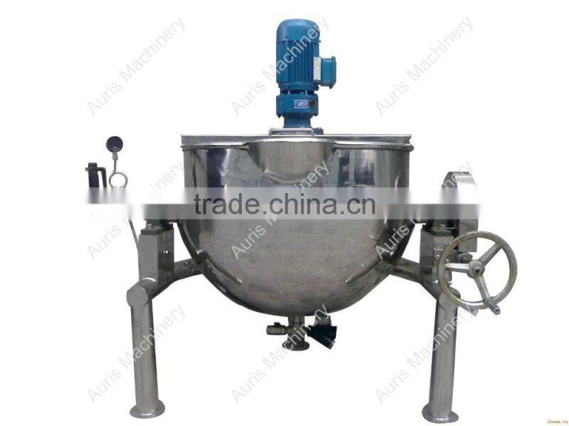 industrial automatic cooking jam pots double cooking jacket mixer