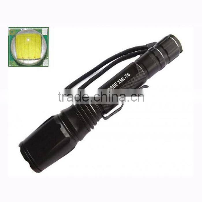 ultra bright zoom aluminium LED torch flashlight tactical flashlight