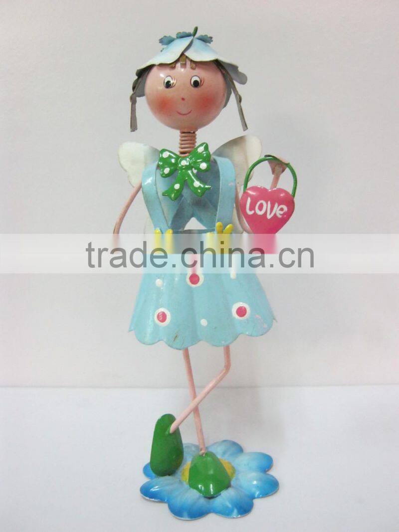garden flower fairy painted iron flower fairy garden decoration
