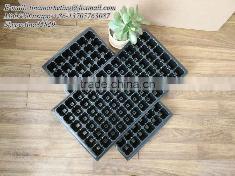 Hot Selling High Quality 72 Cell Plug PS Plastic Material Seed Plant Nursery Growing Tray for Gardening