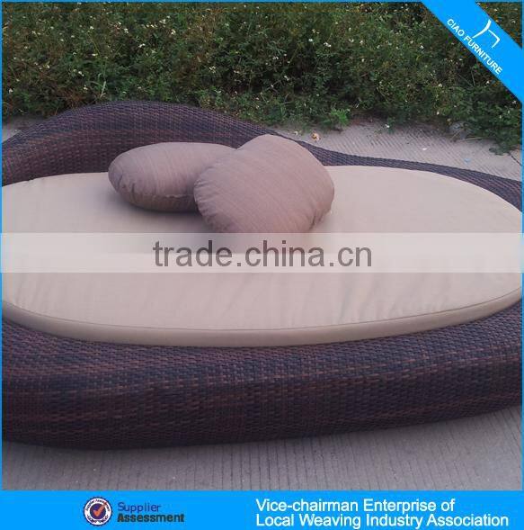 Outdoor furniture oval sofa sunbed big sofa sunbed CF833L