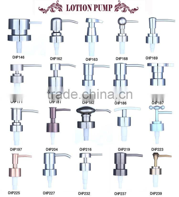 Newest matte-gold tine long nozzle design liquid soap lotion pump