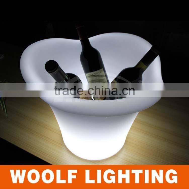 For Drinking Used Small Round LED Light Up Ice Bucket