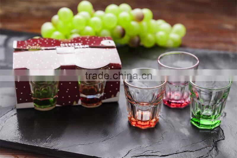 45ml spray color glass shot glass cup