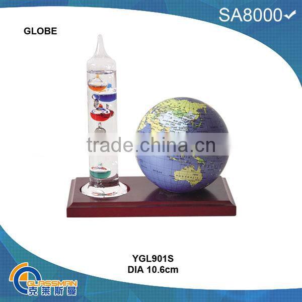 YGL1501M plastic deskpot globe with metal base