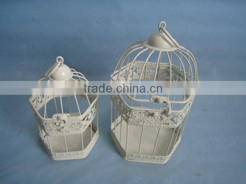2014 New design Europe and America Classic style S/2 Bird Cage for Wedding Antique white color