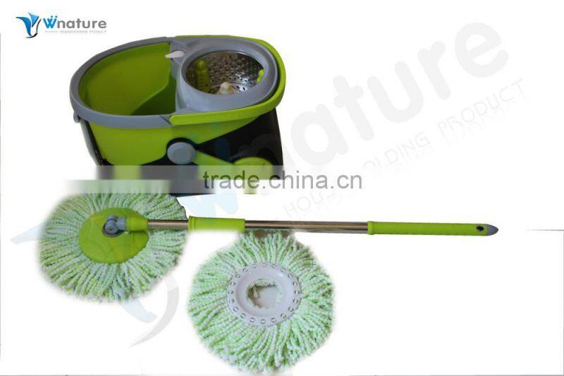 Vivinature Stainless Steel Deluxe Rolling Spin Mop