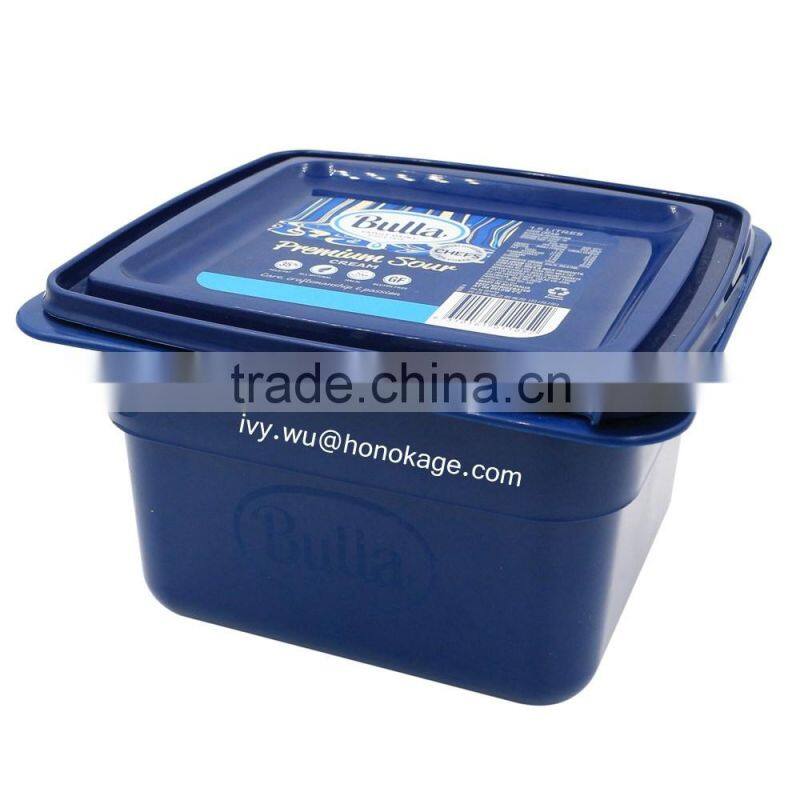 Customized Plastic IML Dip Tub, Ice Cream Quart Containers Packaging