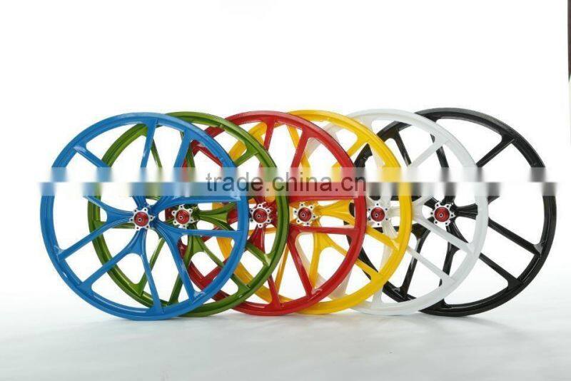 22 inch lightest strongest magnesium alloy bike wheel /fixed gear type hub bike wheel