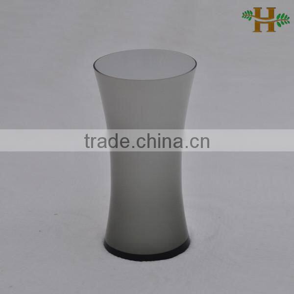black and white thin waist glass color vases