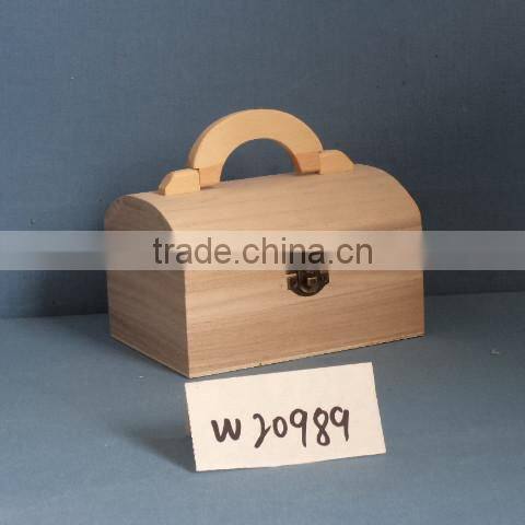 Handmade Feature lightweight wood box with handle wooden christmas gift box wholesale