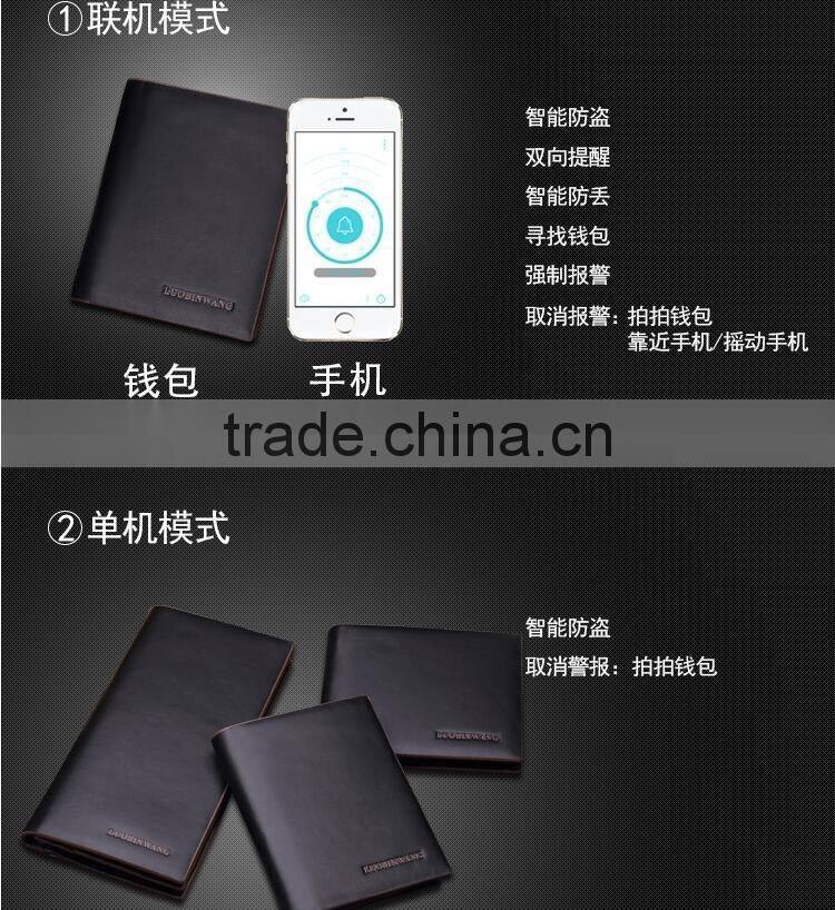 Newest Arrive Smart GPS Anti-Lost Wallets Intelligent Bluetooth Connect App GPS Anti theft purse